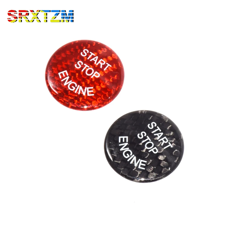 

Черно-красный стикер для кнопки запуска и остановки двигателя из углеродного волокна для BMW F25 F26 F04 F06 F10 F12 1 Series 3 Series E92 E