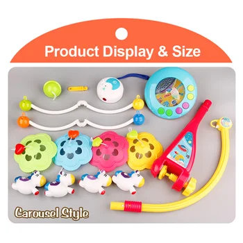 

Early Learning Toy with Rattles Mobile Crib Double Bed Musical Bell Music Projection Toy Bedroom Ring Decoration