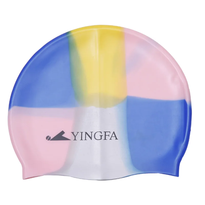 New Multicolor Sporty Silicone Swimming Caps Athlete Particle Swimming Hat Pool Wear Men and Women Protect Ears Bathing Cap