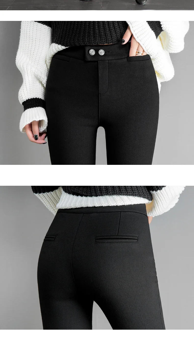 Зимние теплые штаны из флиса, Брендовые женские штаны, высокое качество ...