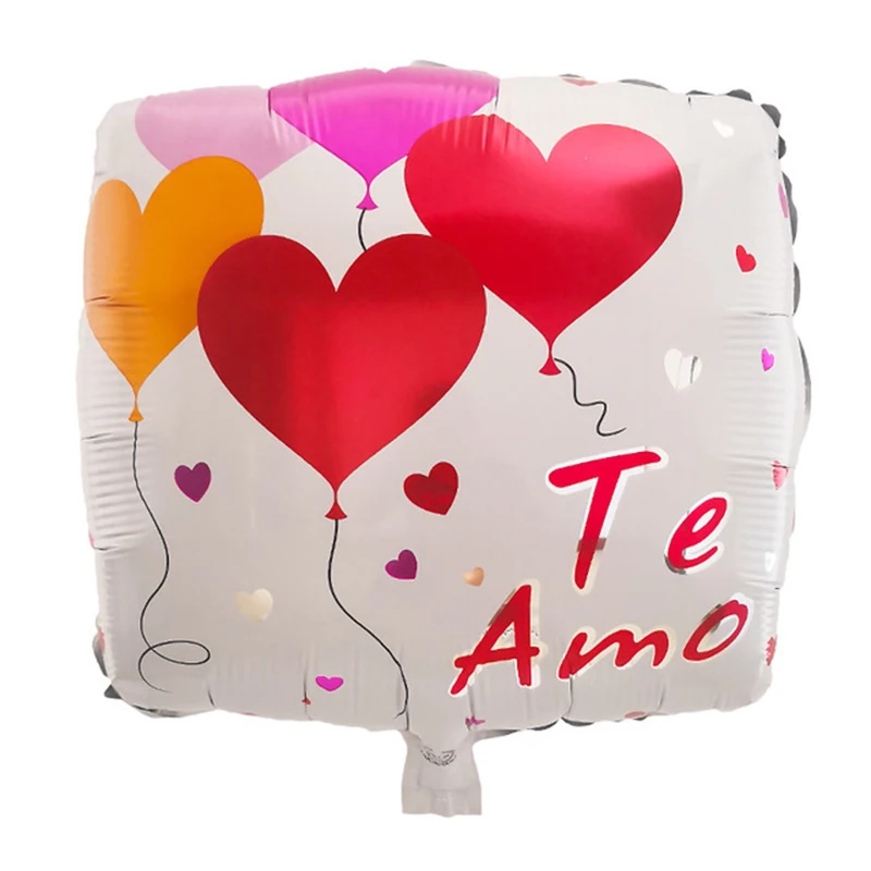 50 шт. 18 дюймов испанский я люблю тебя в форме звезды гелиевые фольгированные шары Te Amo печатать воздушный шар Свадебные украшения на День святого Валентина воздушные шары