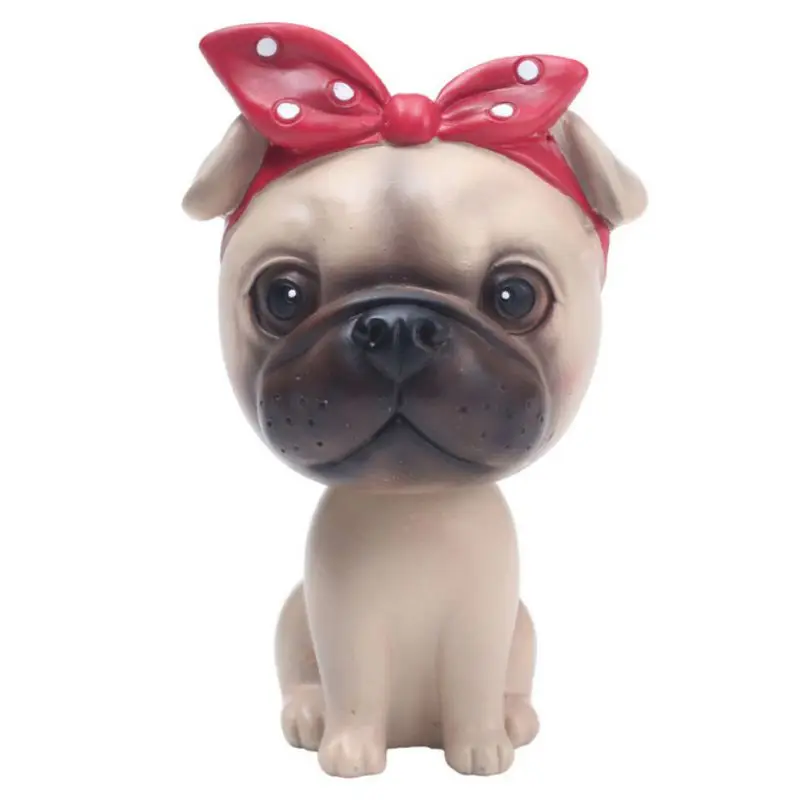 

Cute Dog Shaking Head Ornaments Car Interior Pendant Home Garden Decoration Crafts Cute Swing Dog Cartoon Figurines Miniatures