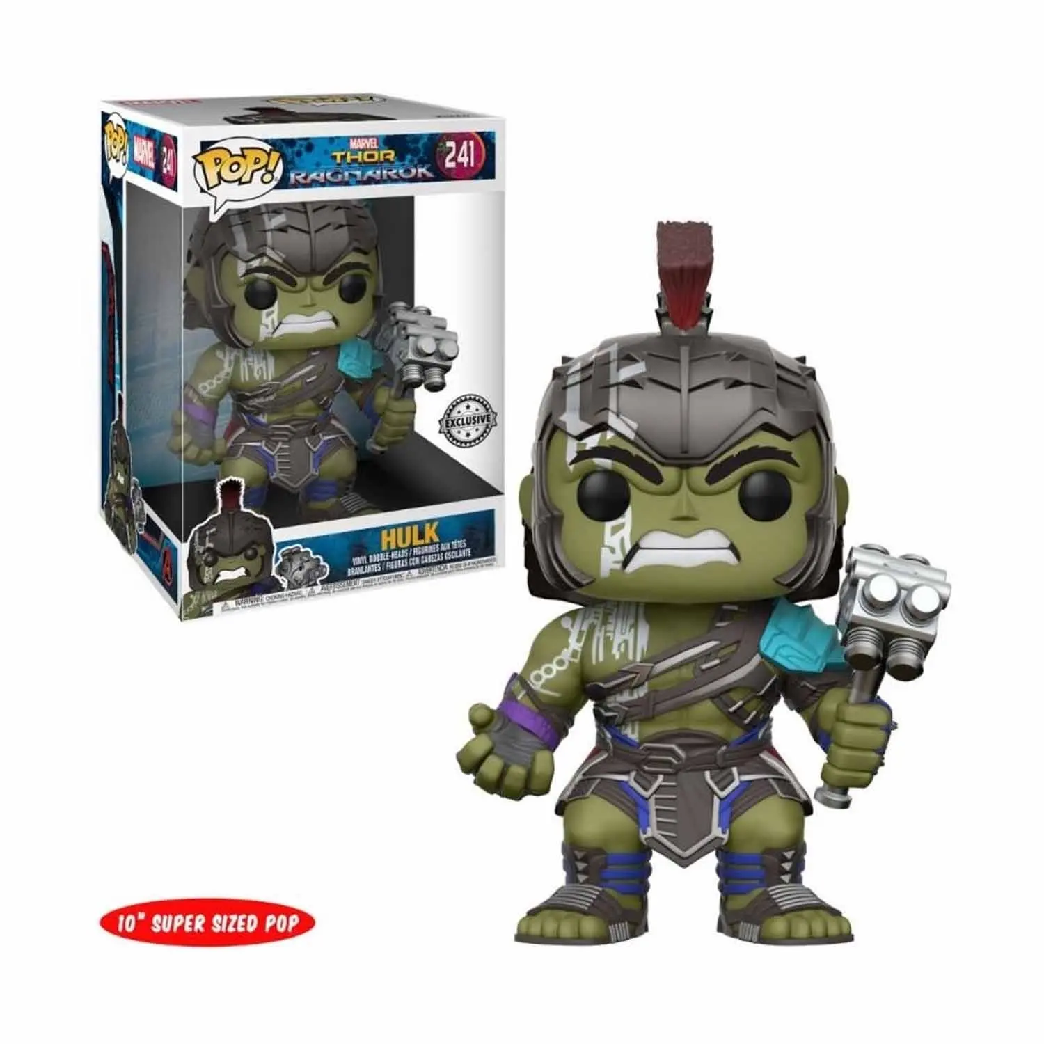 

Exclusive 10'' Super Sized Funko pop Official Thor Ragnarok - Hulk Target # 241 Collectible Vinyl Action Figure Model Toy