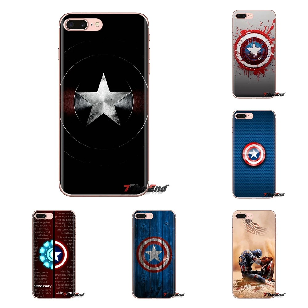 

TPU Transparent Shell Cases Captain America Shield For LG Spirit Motorola Moto X4 E4 E5 G5 G5S G6 Z Z2 Z3 G2 G3 C Play Plus Mini