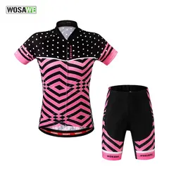 WOSAWE 2018 Лето Для женщин езда на велосипеде одежды с гелевой быстрый сухой с короткими рукавами гоночный спортивный костюм велосипедные