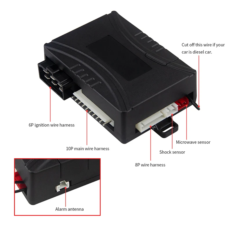 EASYGUARD Универсальный 2 полосная автомобильная сигнализация Системы ЖК пейджер