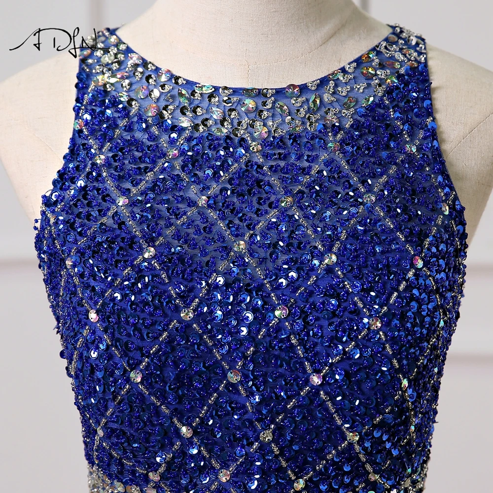 ADLN великолепные три части Бальные платья королевский синий платье выпускного вечера со съемной юбкой с большим количеством бусин сладкий 15 платье