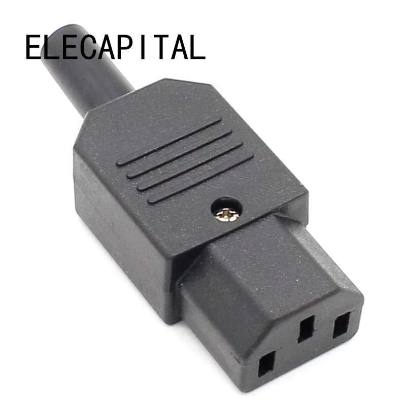 10pcs New Wholesale Price 10A 250V Black IEC C13 female ... 10pcs New Wholesale Price 10A 250V Black IEC C13 female ... on Sconces No Electric Plug id=86974