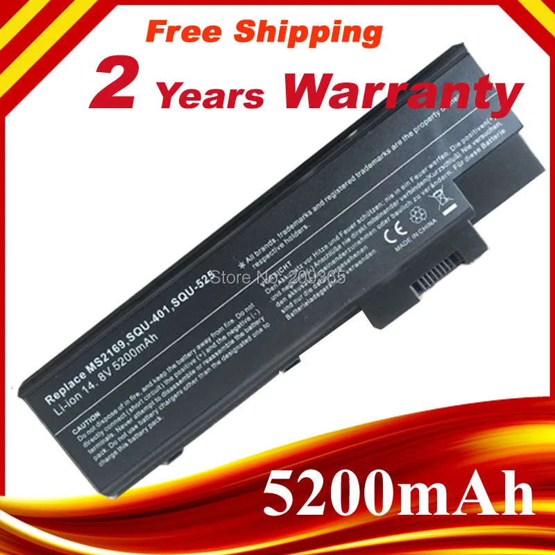 Acheter 5200 mAh batterie d ordinateur portable pour ACER Aspire 1410 1415 1640 1650 1680 1685 1690 1695 3000 5000, Travelmate 2300 4000 4060 4100 4500