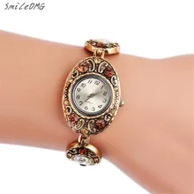 SmileOMG Hot Sale Fashion Casual Women’s Retro Diamond Metal Bracelet Wrist Watch Gift Free Shipping,Sep 23