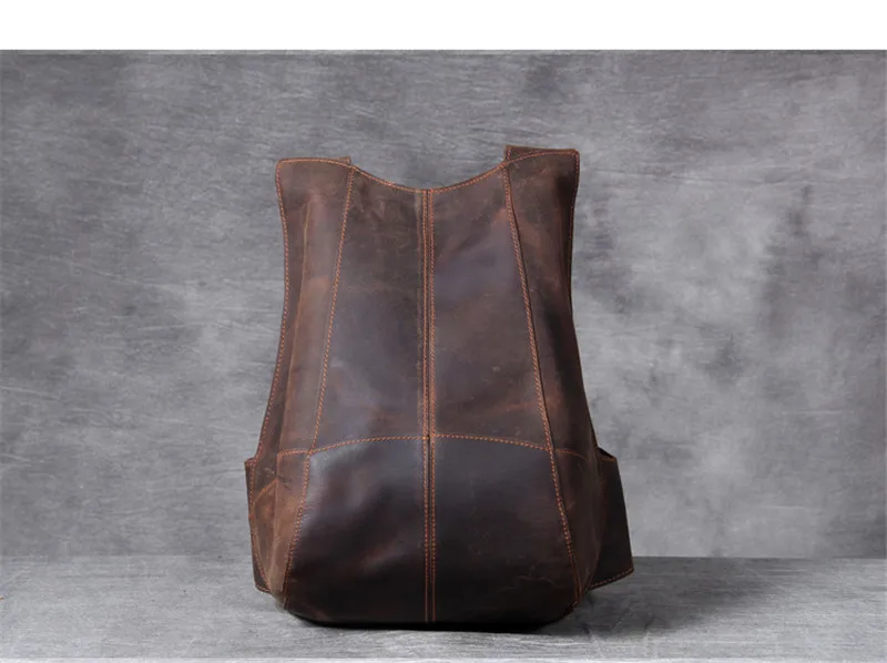 PNDME Простой Высококачественный кожаный мужской женский рюкзак crazy horse, винтажный Повседневный дизайнерский небольшой рюкзак из натуральной кожи
