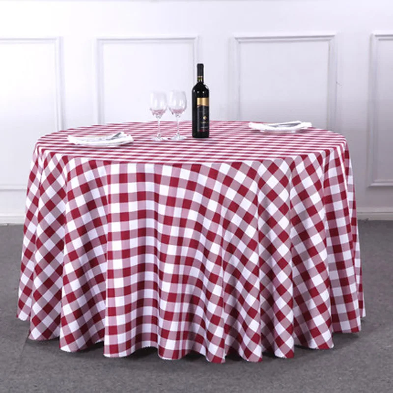 Cena 1PC czerwony zielony niebieski kawy wielu kolor poliester bawełna stolik restauracyjny tkaniny okrągłe wystrój domu duszpasterska chusta nappe