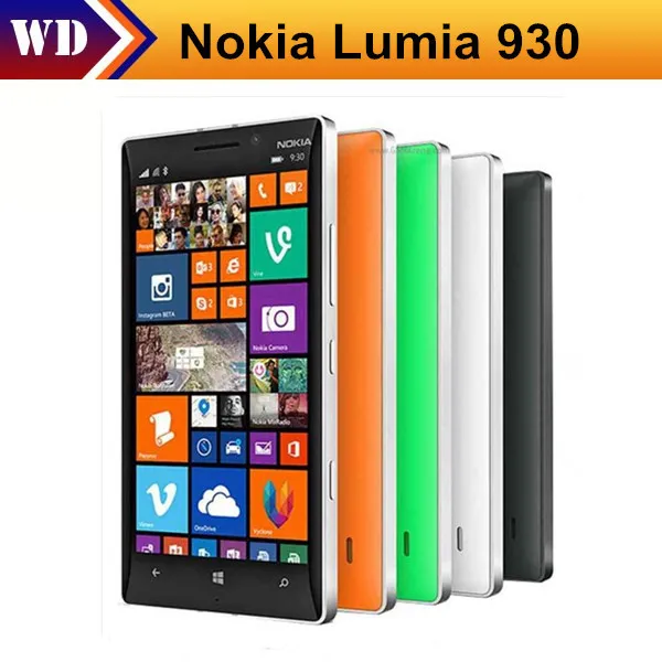 

Original Nokia Lumia 930 Cell Phone 20MP Camera NFC Quad-core 32GB ROM 2GB RAM In Stock Free Shipping