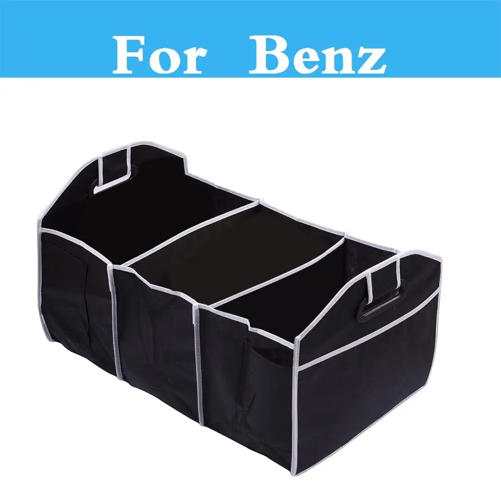 Portable Foldable Car Organizer 3 Sections Trunk Back Storage Box For ...