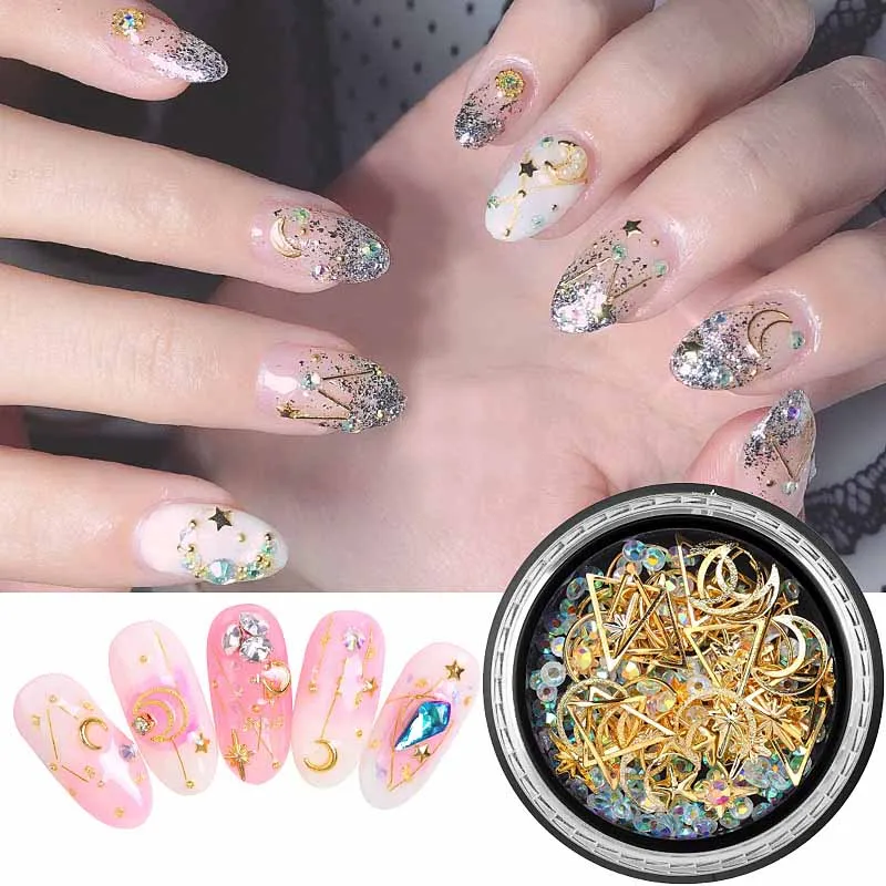 

3D Nail Art Decorations Mixed Shaped Crystal Nail Tips Polishing Beads DIY Manicure SSwell