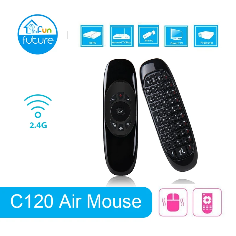 

C120 Air Mouse English Keyboard 2.4GHz Wireless mini Gyroscope Remote Control for Android TV Box