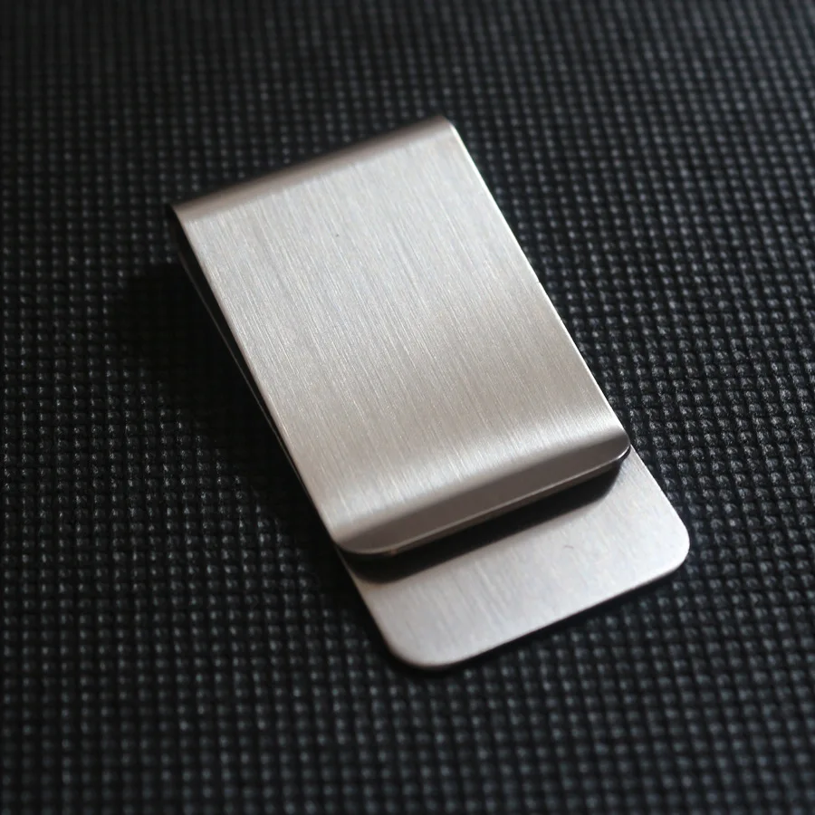 

2016 Stainless Steel Slim Pocket men design Money Clip Wallet Cash ID Credit Card business dollar Holder Metal Bill Clamp
