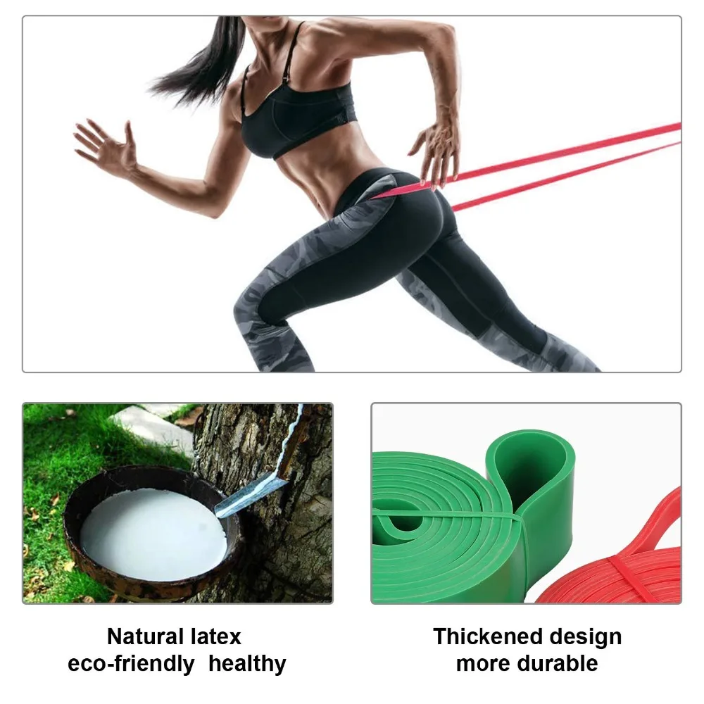  Set of 4 Pull Up Assist Bands Heavy Duty Resistance Bands Mobility and Powerlifting Exercise Bands 