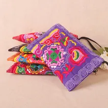 Carregador de celular quente! nice bolsa de bordado para celular, bolsa de maquiagem, telefone móvel, bordado, de lona, dupla face