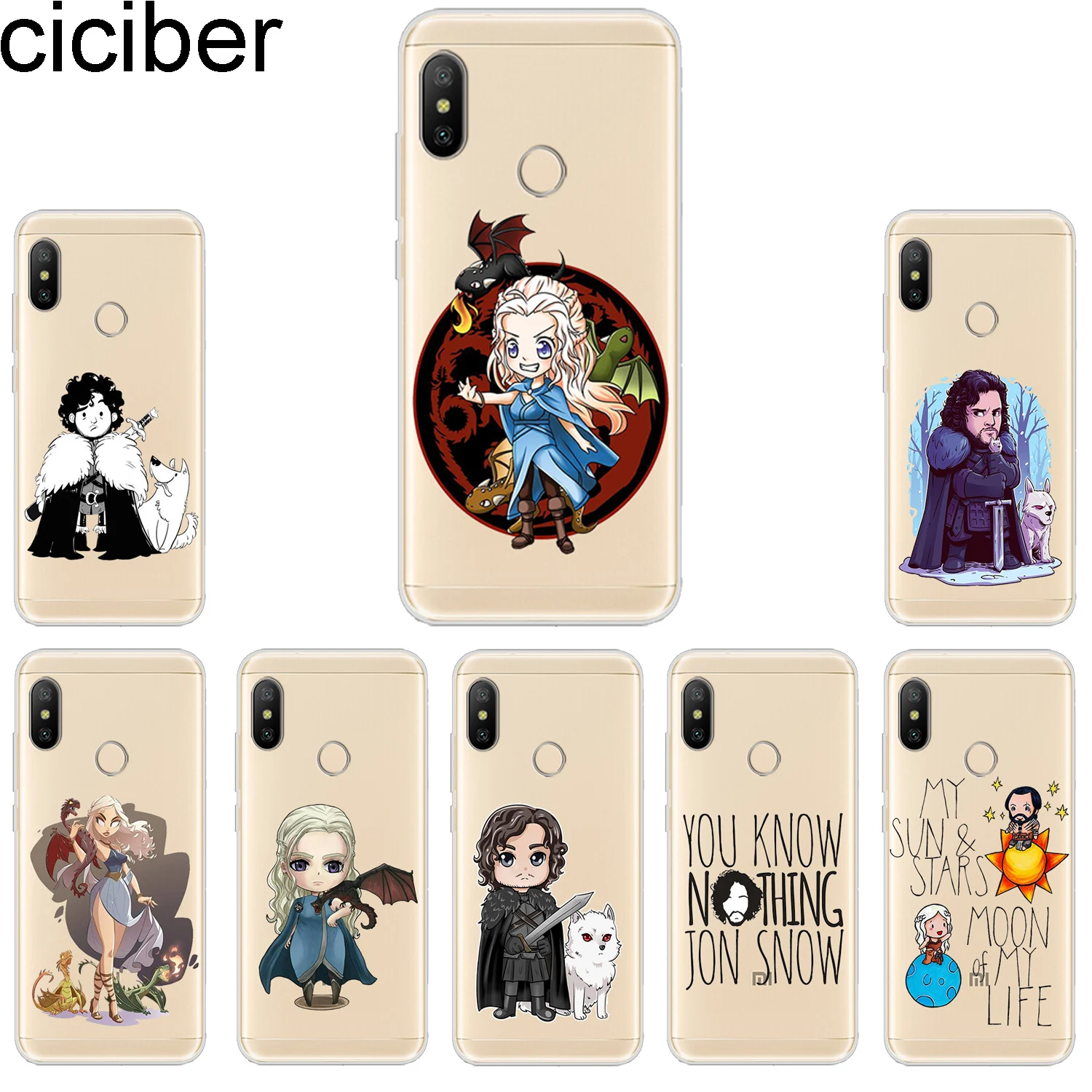 

ciciber Phone Case for Xiaomi Redmi Note 7 6 5 5A 4 4X 3 Pro Soft Back Cover for Redmi S2 5Plus 6A 4A 3S Y1 Lite Game Thrones