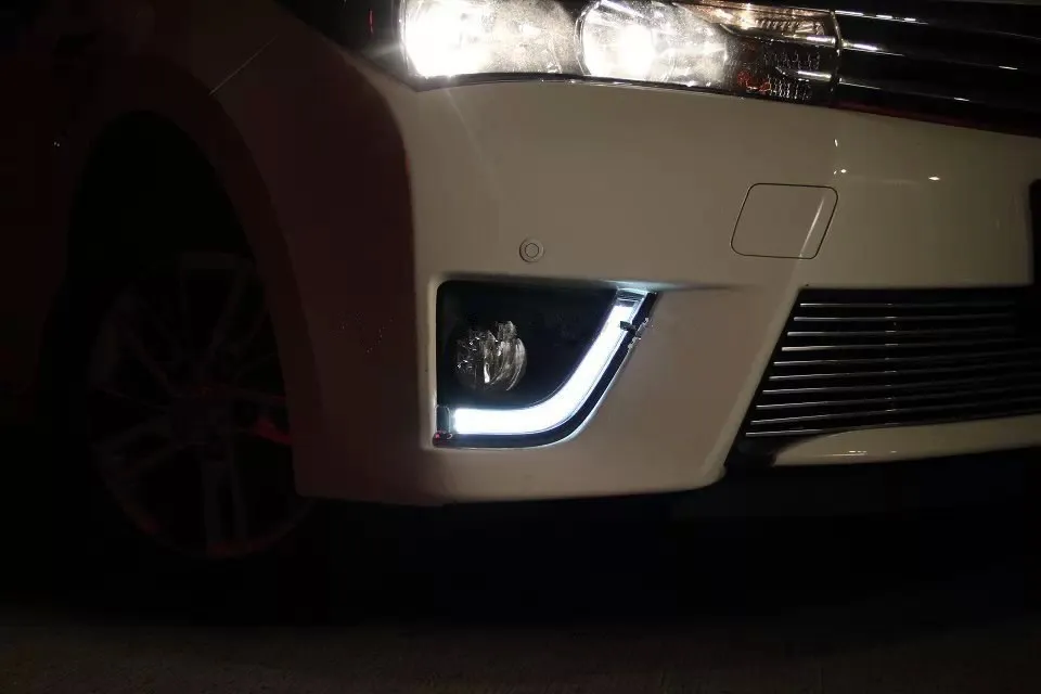 Для Toyota Corolla дневные ходовые огни, Corolla DRL, водонепроницаемый светодиодный противотуманные фары