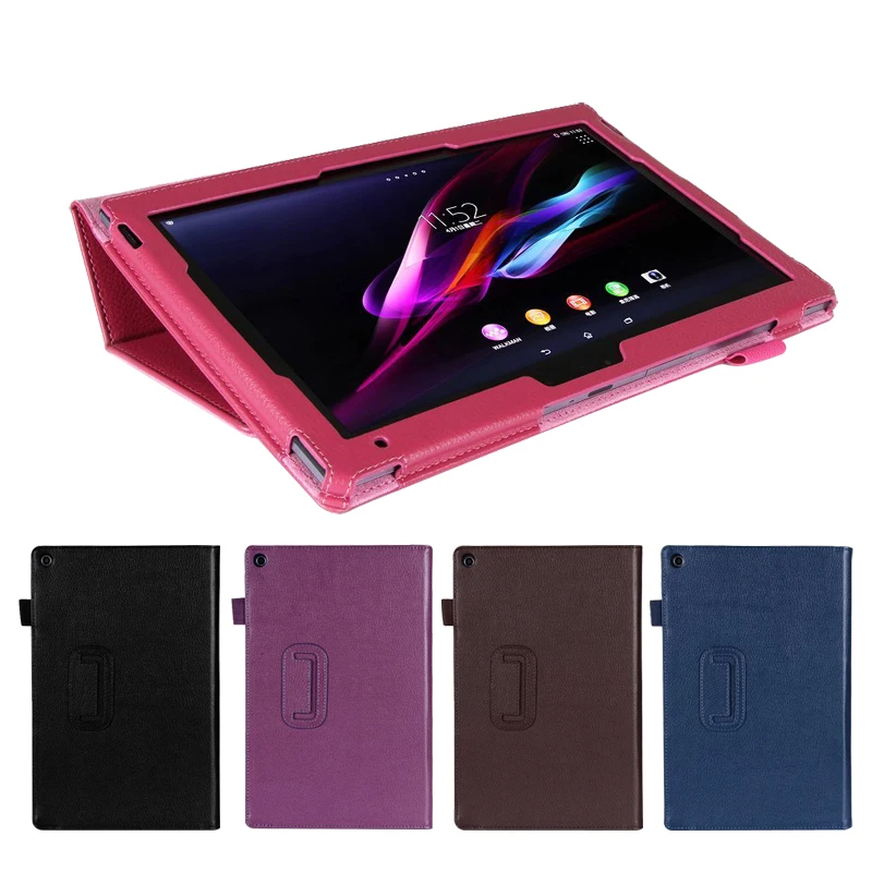 Для Sony Xperia Tablet Z чехол 10 1 дюйма модный однотонный Чехол книжка с подставкой для