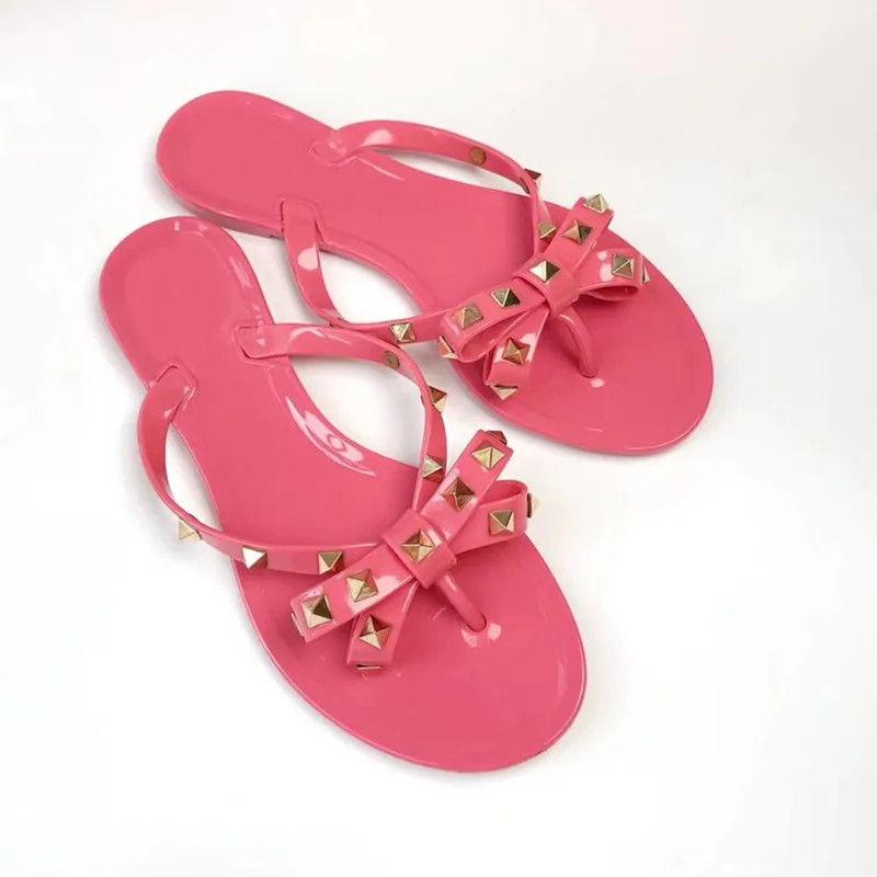 JAWAKYE-Women-Rivets-Bowknot-Flat-Slippers-sandals-Girls-Flip-Flops-studded-Summer-Shoes-Cool-Beach-Slides
