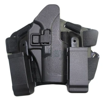 

Tactical Gun Holster For Glck 17 19 22 23 CQC Hunting Holster Drop Leg Gun Holster with Magazine Pouch