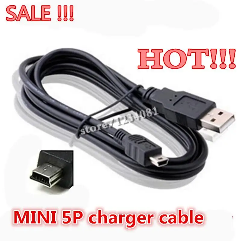 MP3 MP4 T-type Mini USB 5 Pin sync cable USB DATA and charger cable v3 2.0 smart for DIGITAL CAMERA EXTRNAL