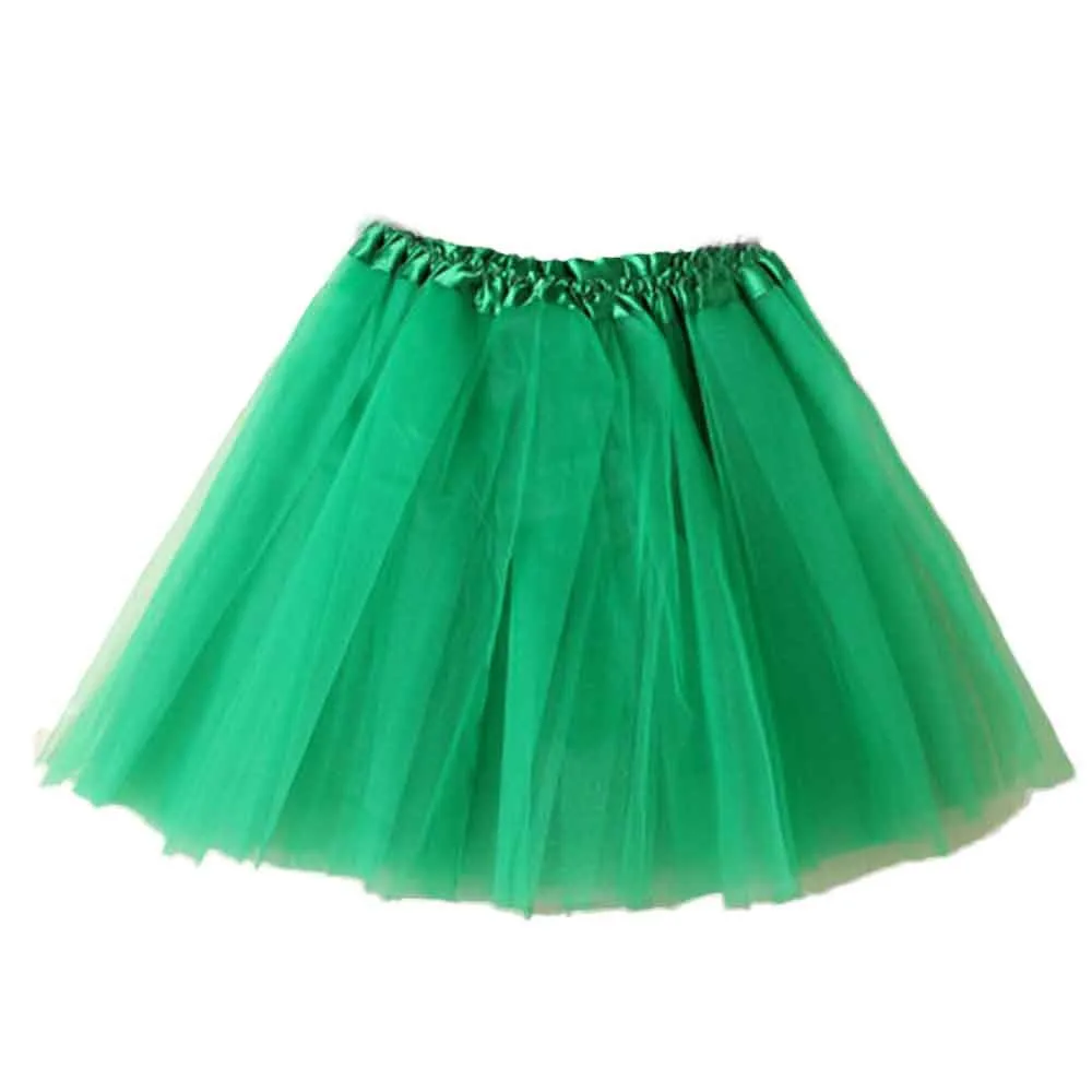 Модные женские юбки, 12 цветов, летняя фатиновая юбка, для девушек и взрослых, юбка-пачка для танцев, мини юбка, эластичная юбка, jupe femme falda - Цвет: Green