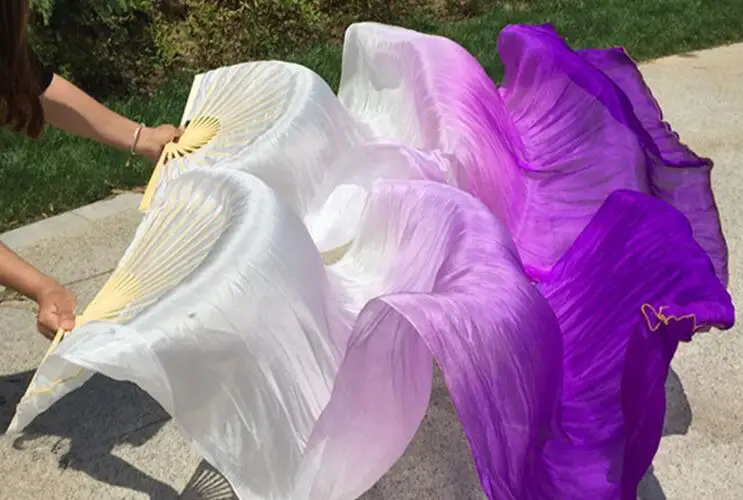 Фата из натурального шелка для танца живота светильник пара 2 1 м x 0 9 м|fan veil|silk fan