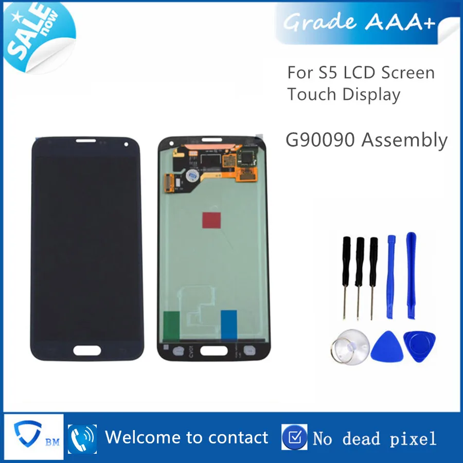 100 Original Replacement For SAMSUNG Galaxy S5 G900 LCD Display for S5 Touch Screen Digitizer