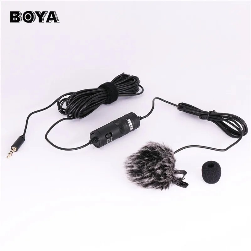 

BOYA Label Lavalier Omnidirectional Condenser Microphone for iPhone LG phone for Canon Nikon DSLR Camcorder Audio Recorders