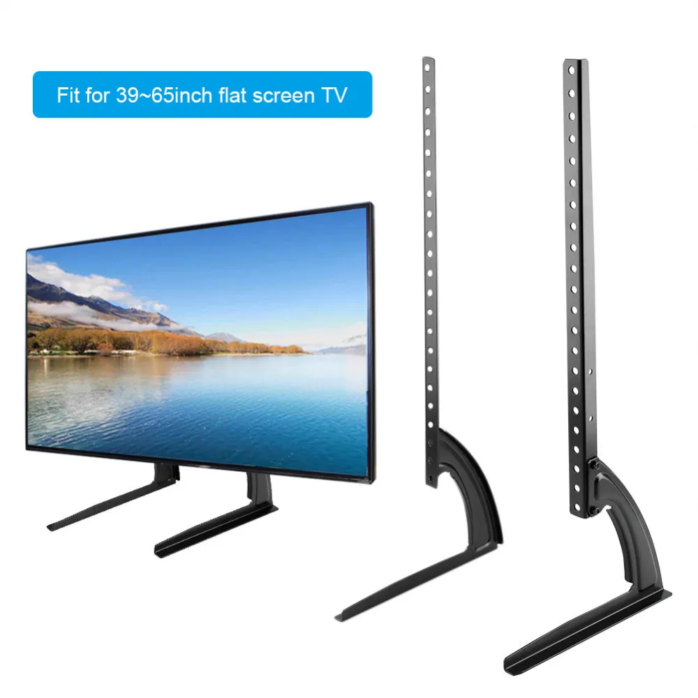 

39-65inch TV Bracket Flat Screen TV Stand Adjustable Height Desktop Table Top Mount Bracket Holder