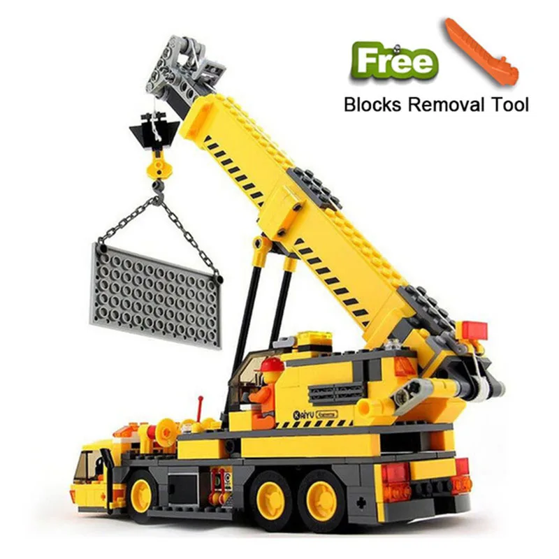 

Engineering crane car Toys enlighten Building Blocks Compatible major Brand City Sets Education Bricks Gifts For Kid guindaste