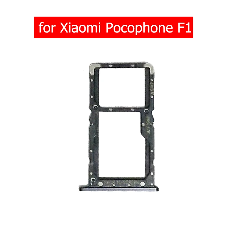 

for Xiaomi Pocophone F1 Card Tray Holder SIM Micro SD Card Slot Adapter Holder for Xiaomi Poco Phone F1 Repair Spare Parts