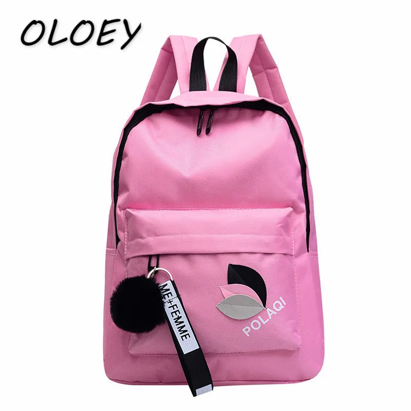 

2019 Fashion Plain Color Canvas Label Women Backpack Travel Pouch School Shoulder Bag For Female Student Girl Rucksack Bagpack!
