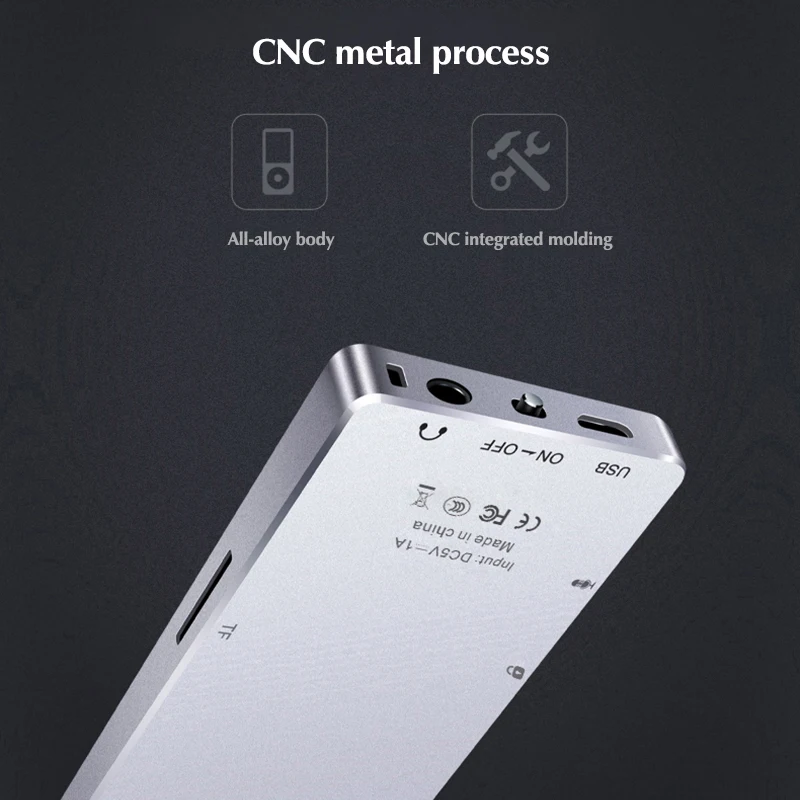 Mahdi Fm Mp 3 Hifi Mini MP3 Player With Earphone Music For Sports Flac Screen Lossless Speaker Walkman Fm Usb Running Flash 8GB