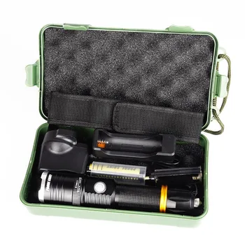 

2018 Tactical Flashlight 5000LM XM-L T6 LED Zoomable Torch Lamp+Battery+Charger Safety & Survival Z1027