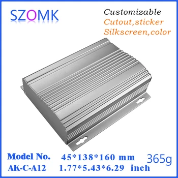 

1 pcs, extruded aluminum enclosure cabinet for electronics pcb control box 45*138*160mm enclosure distribution box wall mounting