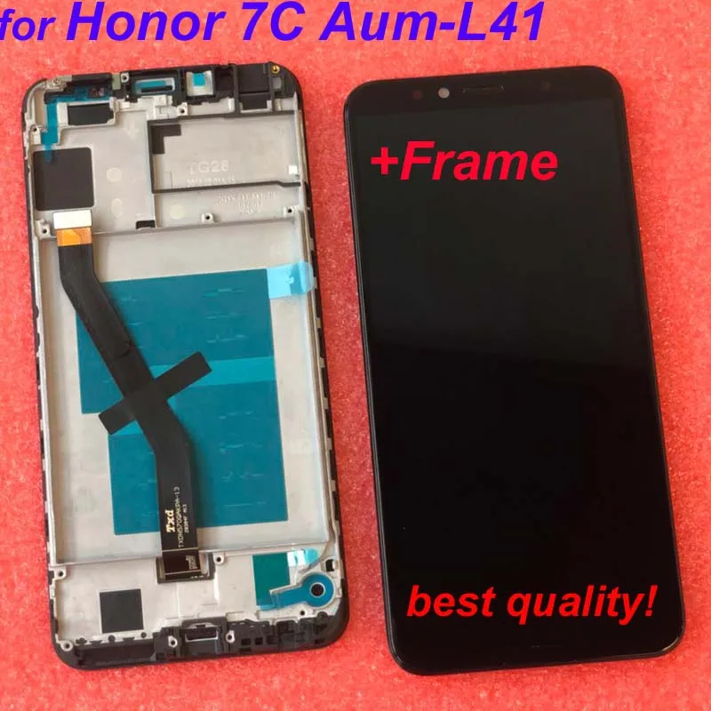 

Frame 2018 New 5.7 inch for Huawei Honor 7C Aum-L41 LCD Display Touch Screen Digitizer Assembly free shipping+Frame Original LCD
