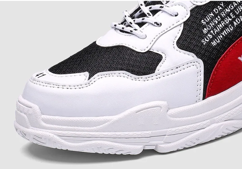 Men's Shoes High Platform Trainers Chunky Sneaker Dad Shoes Men Sneakers Mesh Footwear Breathable White Sneakers With Platform (2)