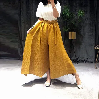 

SuperAen Wide Leg Pants Women Europe 2019 New Spring and Summer Fashion Pants Female Loose Pluz Size High Waist Pants Women