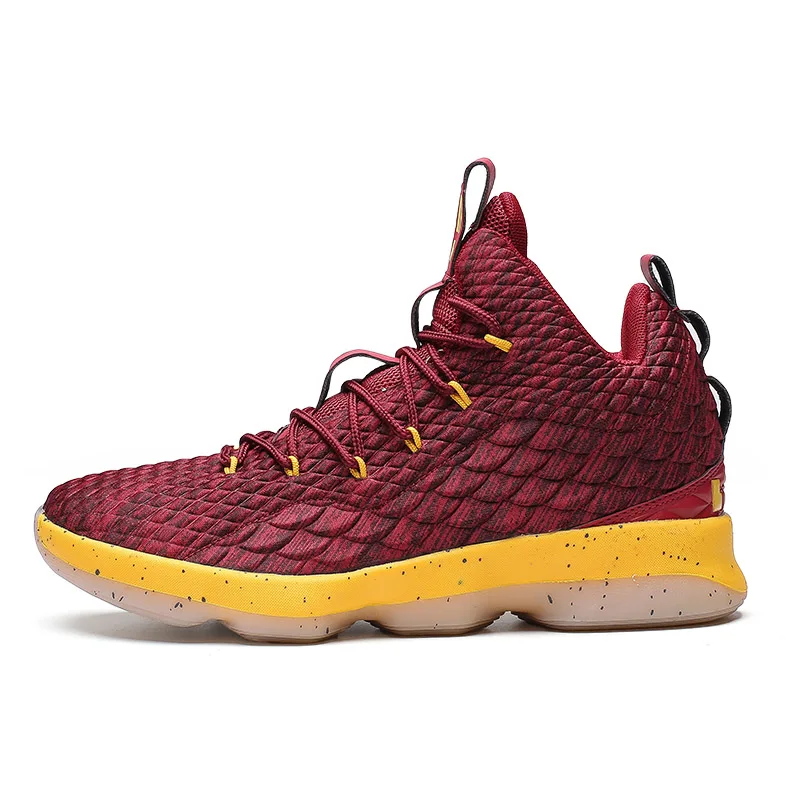 Новинка, баскетбольные кроссовки для мужчин, удобная амортизирующая спортивная обувь для женщин, уличная спортивная обувь Lebron James 13, дышащие кроссовки - Цвет: red