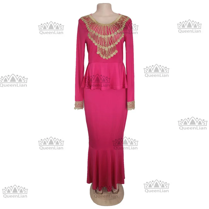 Африканская вышивка дизайн длинное платье большой эластичный Дашики для леди(GL03