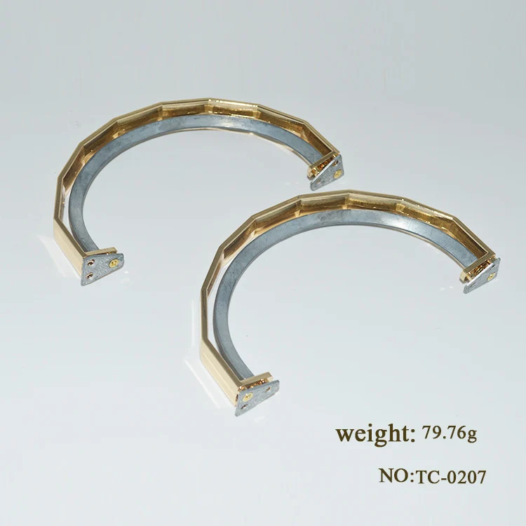 

10 pcs/lot Luggage hardware accessories DIY bag accessories Light gold bag Semicircular Hold metal arm in arm handle