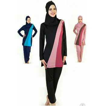 

3 Colors Islam Swimsuit Muslim Swimwear Women High Waisted Bathing Suits Swimwear Islamic Beach Wear Swimsuits muslim badedragt