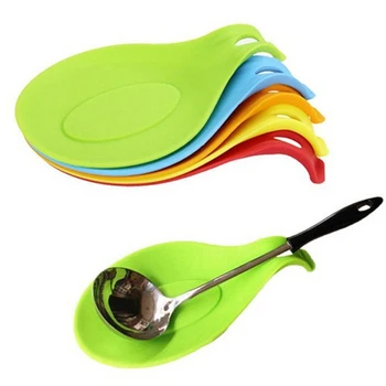 

1Pc Kitchen Accessories Small Silicone Spoon Mat,Spatula European Style Spoon Pad for Kitchen Gadget Kitchen Goods Kitchen Tools