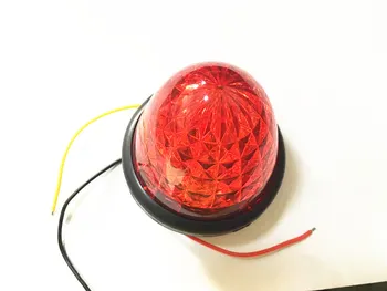 

10X 3" Red amber white 16-LED Truck beehive Side Marker Lights Round Beehive Cab Top Roof Bulbs 24V LED Truck Side marker