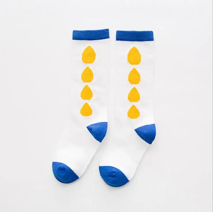Новые хлопковые детские носки осенне-зимние спортивные гольфы в полоску с трехмерным рисунком смайлика для мальчиков и девочек детские носки